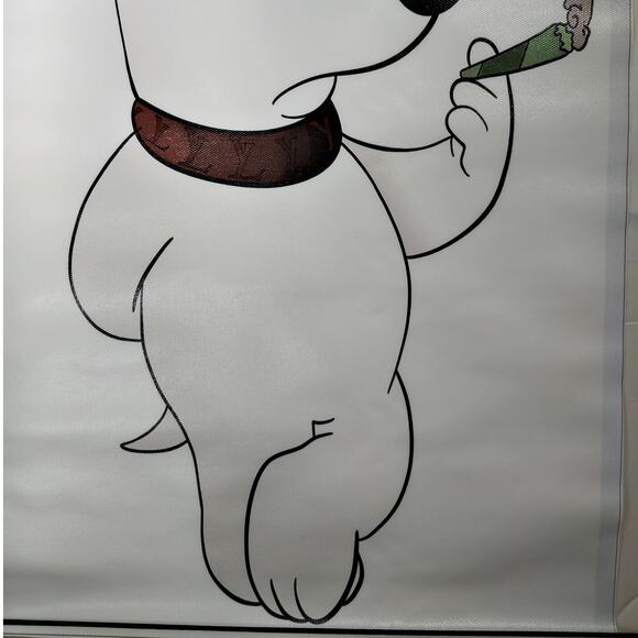 Cartoon Dog Smoking Funny Poster – Cool Humor Wall Art Print (Unframed, 12x18") - Picture 3 of 4